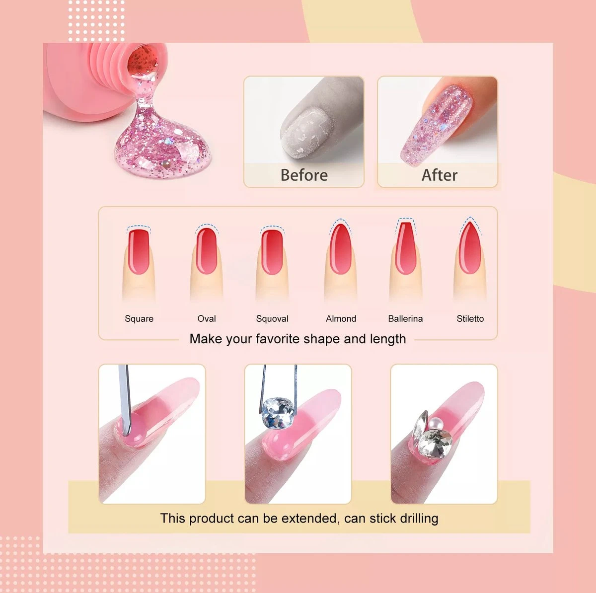 Royala POG4 Professionele Poly Gel Kit – Premium Quality – 8 Kleuren Polygel - Dual Molds Nagelvormen - Polygel Pakket - Topcoat Basecoat - Incl. 36 Watt LED Nageldroger - Poly Acryl Nagels - Nail Art Pakket - Starterspakket - Gel Lak 14 Royala POG4 Professionele Poly Gel Kit – Premium Quality – 8 Kleuren Polygel - Dual Molds Nagelvormen - Polygel Pakket - Topcoat Basecoat - Incl. 36 Watt LED Nageldroger - Poly Acryl Nagels - Nail Art Pakket - Starterspakket - Gel Lak - Afbeelding 14