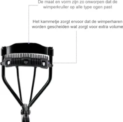 INTER-ESQUE® Wimperkruller - Eyelash Curler + 3x Gratis Extra Siliconen Pad & 3x Extra Kam - Zwart -Poeder and Foundation Winkel 1200x1196 13
