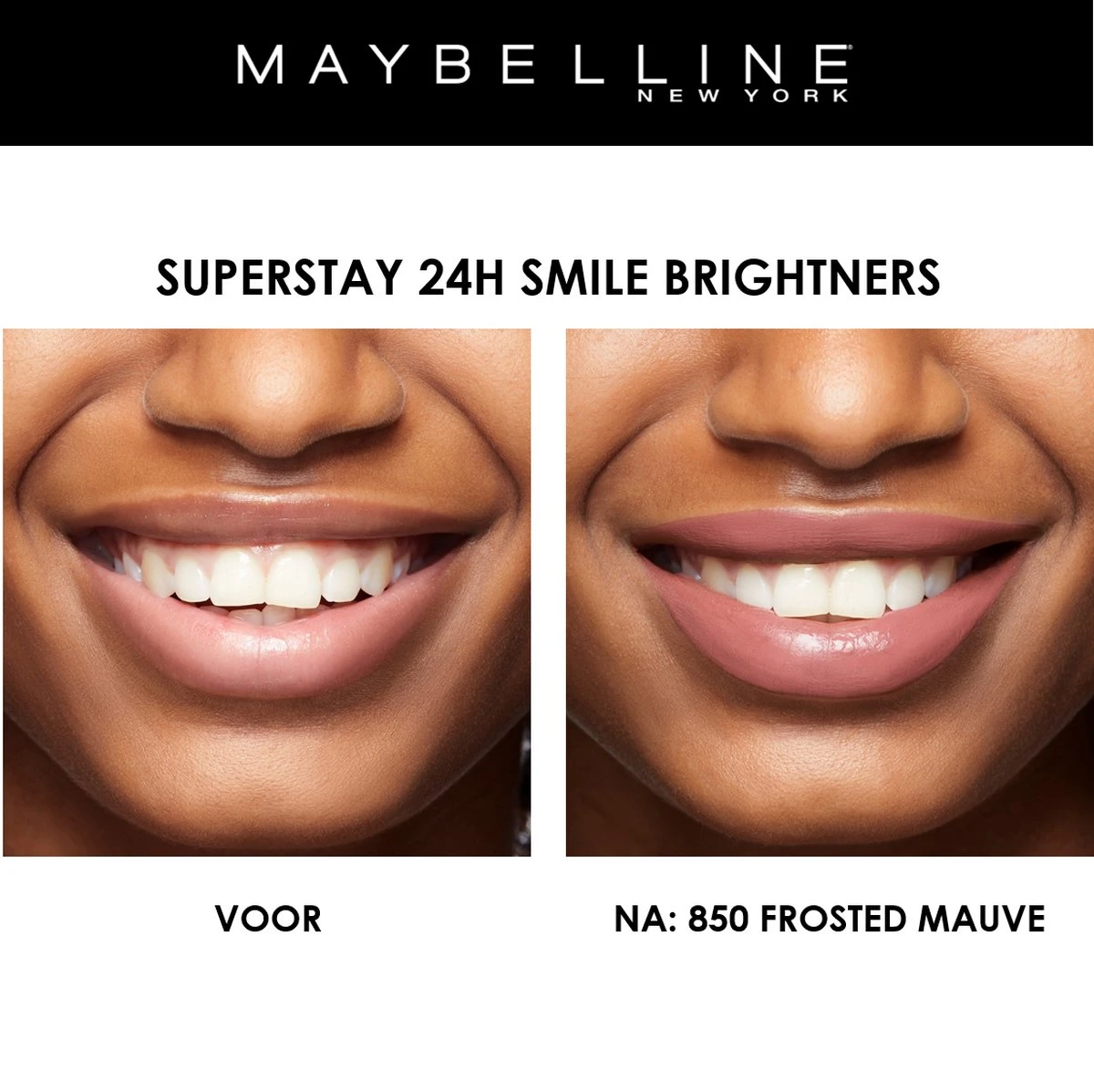 Maybelline SuperStay 24H Smile Brighters Lippenstift - 850 Frosted Mauve - Roze - Langhoudend 8 Maybelline SuperStay 24H Smile Brighters Lippenstift - 850 Frosted Mauve - Roze - Langhoudend - Afbeelding 8