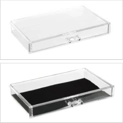 Relaxdays Make-up Organizer - Tweedelig - Cosmetica Opbergdoos - Transparant -Poeder and Foundation Winkel 1200x1198 37