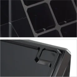 Relaxdays Make-up Organizer - Tweedelig - Cosmetica Opbergdoos + Lippenstift Houder - Zwart -Poeder and Foundation Winkel 1200x1198 44