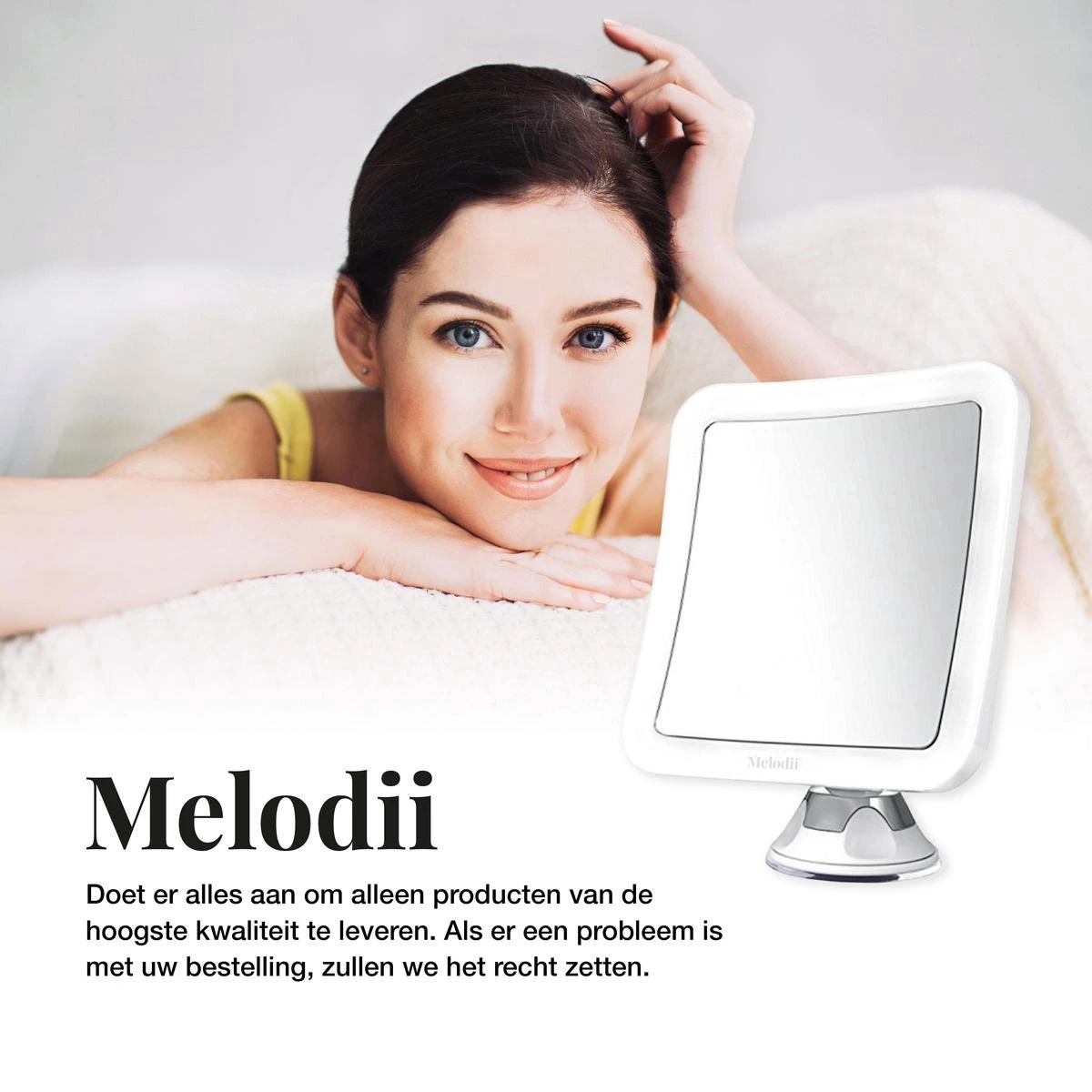 Melodii ML10X - Make Up Spiegel Met LED Verlichting - Scheerspiegel - 10x Vergroting - Met Tru-Daylight Verlichting - Voor Hem En Voor Haar 8 Melodii ML10X - Make Up Spiegel Met LED Verlichting - Scheerspiegel - 10x Vergroting - Met Tru-Daylight Verlichting - Voor Hem En Voor Haar - Afbeelding 8
