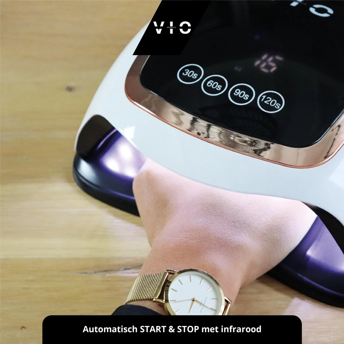 VIO V1 Nageldroger Voor Gellak Met 2M Lang Snoer - Manicure En Pedicure - Krachtige 168 Watt UV Lampen - Nagelstudio 6 VIO V1 Nageldroger Voor Gellak Met 2M Lang Snoer - Manicure En Pedicure - Krachtige 168 Watt UV Lampen - Nagelstudio - Afbeelding 6