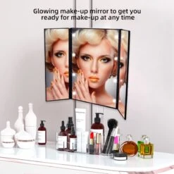 Spiegel Met LED Verlichting - Make-upspiegel - Zwart 13 Spiegel Met LED Verlichting - Make-upspiegel - Zwart -Poeder and Foundation Winkel 1200x1200 1019