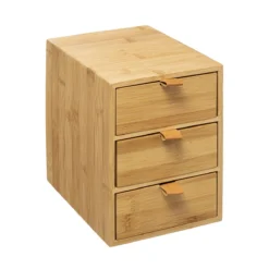 Five® Bamboe Bakjes Met 2 Lades - Hout - Duurzaam - 2 Lades (25 X 14,5 X 20) -Poeder and Foundation Winkel 1200x1200 1089