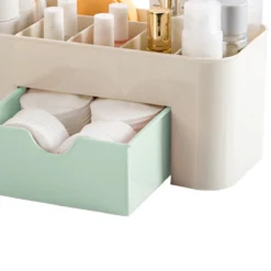 IBright Make-Up Organizer Met Lade - Cosmetica Opbergdoos - Bureau Organizer - Groen -Poeder and Foundation Winkel 1200x1200 1156