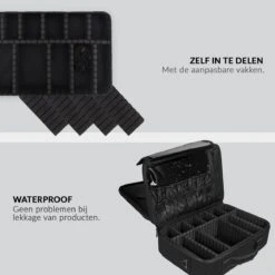 Cosmetica Koffer - Make-up Koffer Met Verstelbare Vakken - Visagie En Nagelstyliste Beauty Koffer - 37x27x13CM -Poeder and Foundation Winkel 1200x1200 1186