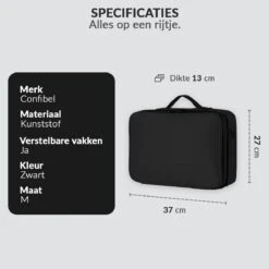 Cosmetica Koffer - Make-up Koffer Met Verstelbare Vakken - Visagie En Nagelstyliste Beauty Koffer - 37x27x13CM -Poeder and Foundation Winkel 1200x1200 1190