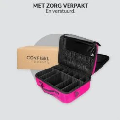 Cosmetica Koffer - Make-up Koffer Met Verstelbare Vakken - Visagie En Nagelstyliste Beauty Koffer - 37x27x13CM - Roze 16 Cosmetica Koffer - Make-up Koffer Met Verstelbare Vakken - Visagie En Nagelstyliste Beauty Koffer - 37x27x13CM - Roze -Poeder and Foundation Winkel 1200x1200 1218