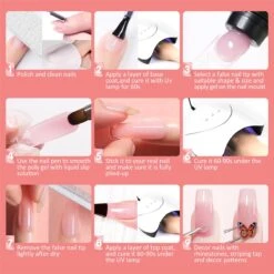 Merkloos Nepnagels - Polygel Set - Nagelverlengingsset - 8 Kleuren - Nagels Set - Temperatuurwisselgel - Lichtgevende Gel - Voor Beginners - Voor DIY Salon Art Nagels - Type A -Poeder and Foundation Winkel 1200x1200 135