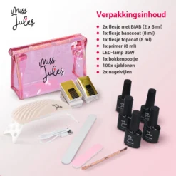 Miss Jules® BIAB Starter Pakket – Builder In A Bottle – BIAB Nagel Builder Gel – BIAB Nagellak Starterset - Inclusief UV/LED Lamp & Instructievideo (NL) -Poeder and Foundation Winkel 1200x1200 14