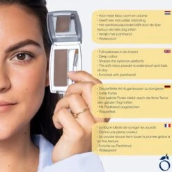 Herome Eye Care Wenkbrauw Poeder Donkerbruin - Compact Brow Powder Dark Brown - Waterproof Verrijkt Met Panthenol - Volumineuze Wenkbrauwen -Poeder and Foundation Winkel 1200x1200 1408