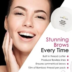 Marie-José & Co - Brow Mapping String - Voor Henna Brows & Microblading - Kleur Draad: Zwart - 1 X 10 M - 50 Toepassingen -Poeder and Foundation Winkel 1200x1200 1450