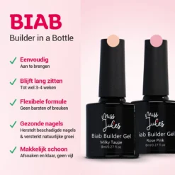 Miss Jules® BIAB Starter Pakket – Builder In A Bottle – BIAB Nagel Builder Gel – BIAB Nagellak Starterset - Inclusief UV/LED Lamp & Instructievideo (NL) -Poeder and Foundation Winkel 1200x1200 15