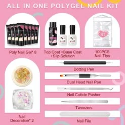 Merkloos Nagels Set - 8 Kleuren - Nagels Starter Set - Met Toplaag, Basislaag, Slipoplossing, Nagelverlengingsgel, Gel Builder - Voor DIY Voor Beginners - Beste Cadeau -Poeder and Foundation Winkel 1200x1200 175