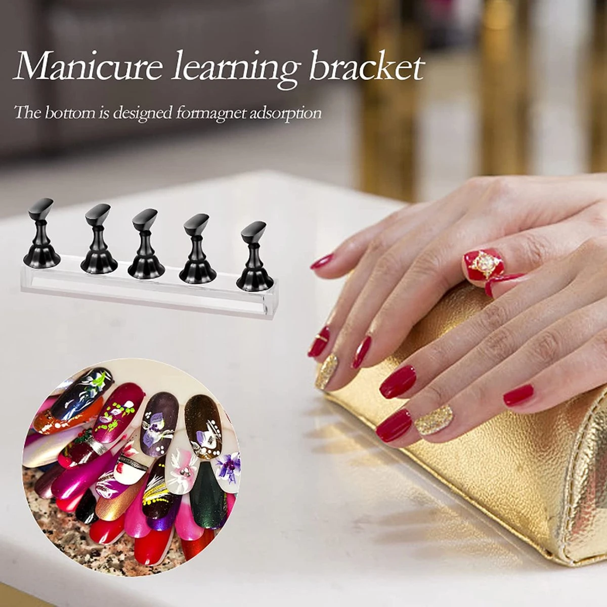 Merkloos Nailtrainer Oefenhand Voor Nagels 12-delige Set - Acryl Nagels Starterspakket - Starter Kit Nagel Display Magnetische Waaier – Kunstnagels Plaknagels - Nail Art Set - Uv Lamp Gelnagels Houd 5 Merkloos Nailtrainer Oefenhand Voor Nagels 12-delige Set - Acryl Nagels Starterspakket - Starter Kit Nagel Display Magnetische Waaier – Kunstnagels Plaknagels - Nail Art Set - Uv Lamp Gelnagels Houd - Afbeelding 5