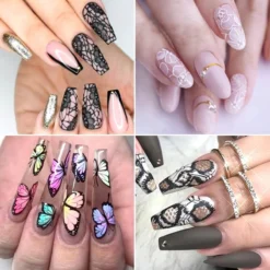 Set Van 50 X Transfer Nail Art Foil - Nagel Folie - Sparkolia - Mix Design Nagelfolie - Voor Op Nagellak / UV LED Gellak / Transfer Gel / Stickers -Poeder and Foundation Winkel 1200x1200 266