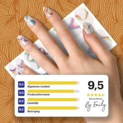 By Emily - Nagel Wrap - The Magic Belongs To Color | 16 Stickers | Nail Wrap | Nail Art | Trendy | Design | Nagellakvrij | Eenvoudig | Nagel Wrap | Nagel Stickers | Folie | Zelfklevend | Sjablonen -Poeder and Foundation Winkel 1200x1200 284