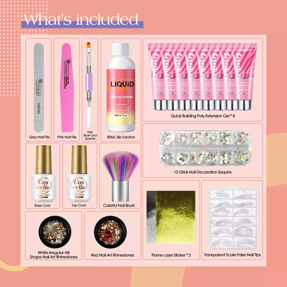 Royala POG4 Professionele Poly Gel Kit – Premium Quality – 8 Kleuren Polygel - Dual Molds Nagelvormen - Polygel Pakket - Topcoat Basecoat - Incl. 36 Watt LED Nageldroger - Poly Acryl Nagels - Nail Art Pakket - Starterspakket - Gel Lak 13 Royala POG4 Professionele Poly Gel Kit – Premium Quality – 8 Kleuren Polygel - Dual Molds Nagelvormen - Polygel Pakket - Topcoat Basecoat - Incl. 36 Watt LED Nageldroger - Poly Acryl Nagels - Nail Art Pakket - Starterspakket - Gel Lak - Afbeelding 13