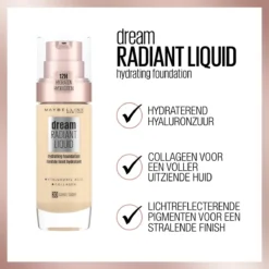 Maybelline Dream Radiant Liquid - 45 Light Honey - Foundation Geschikt Voor De Droge Huid Met Hyaluronzuur - 30 Ml -Poeder and Foundation Winkel 1200x1200 387