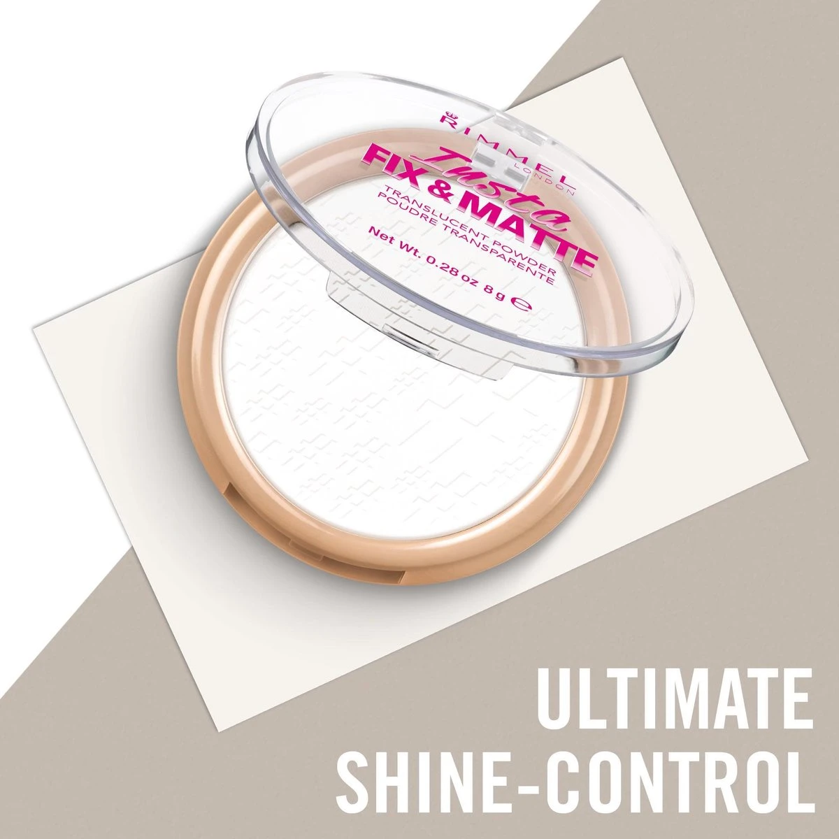 Rimmel London Insta Fix & Matte Make-uppoeder - 01 Clear 4 Rimmel London Insta Fix & Matte Make-uppoeder - 01 Clear - Afbeelding 4