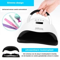 Nageldroger - Nageldrogers - 80 Watt UV LED Lamp Nagels - 45 Leds - Nagellak Droger - UV LED Lamp - Nagellamp - Nail Dryer - Nageldroger Voor Gel Nagellak - Gewone Nagellak - Wit -Poeder and Foundation Winkel 1200x1200 55