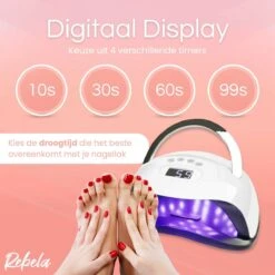 Rebela | Nageldroger | Gelnagels | GEL UV LED Nail Lamp 168w | UV Lamp Gelnagels | Led Nagellamp | Nageldroger | Wit 14 Rebela | Nageldroger | Gelnagels | GEL UV LED Nail Lamp 168w | UV Lamp Gelnagels | Led Nagellamp | Nageldroger | Wit -Poeder and Foundation Winkel 1200x1200 68