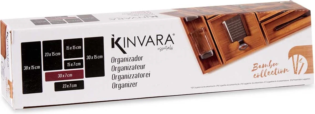 Gerim - Kast/lade Sorteer Organizer Bamboe Houten Bakje 30 X 7 X 5 Cm 2 Gerim - Kast/lade Sorteer Organizer Bamboe Houten Bakje 30 X 7 X 5 Cm - Afbeelding 2
