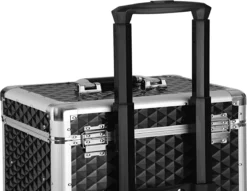 Songmics Kapperskoffer - Cosmetica Trolley - Cosmetica Koffer - Make-up Koffer - Visagie Koffer - Make Up Trolley - Op Wielen - Zwart -Poeder and Foundation Winkel 1200x930