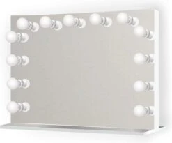 Bright Beauty Vanity Hollywood Make Up Spiegel Met Verlichting - 80 X 65 Cm - Dimbaar - Zonder Rand - Spiegelglas -Poeder and Foundation Winkel 1200x995 5