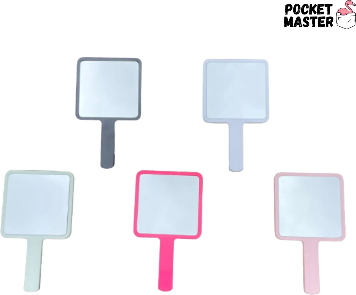 PocketMaster® Make-Up Spiegel / Handspiegel Met Handvat - Zwart - Klein - Compact - Handzaam - 8,0 X 8,0 Cm Spiegeloppervlak 4 PocketMaster® Make-Up Spiegel / Handspiegel Met Handvat - Zwart - Klein - Compact - Handzaam - 8,0 X 8,0 Cm Spiegeloppervlak - Afbeelding 4