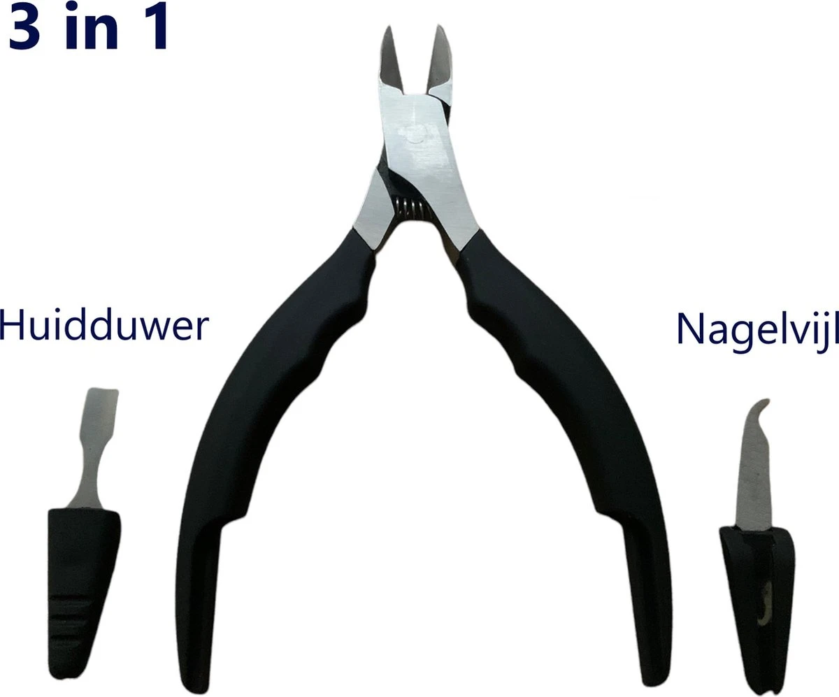 Medies - Multifunctionele Nageltang Met Huidduwer En Dubbelzijdige Nagelvijl | Nageltang Voor Harde Teennagels | Nagelknipper | Nagelschaar | Ingegroeide Nagels | Huidduwer | Nagelvijl - Zachte Anti Slip Handvaten - 3 In 1 10 Medies - Multifunctionele Nageltang Met Huidduwer En Dubbelzijdige Nagelvijl | Nageltang Voor Harde Teennagels | Nagelknipper | Nagelschaar | Ingegroeide Nagels | Huidduwer | Nagelvijl - Zachte Anti Slip Handvaten - 3 In 1 - Afbeelding 10