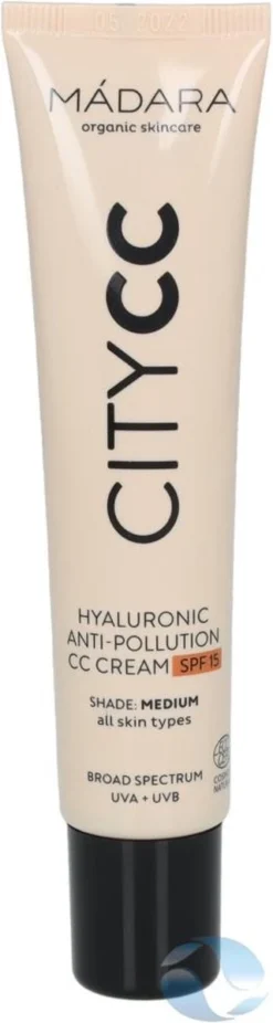 MÁDARA Anti-Pollution CC Cream SPF15 Medium Beige 40ml - Hyaluronzuur -UVA/UVB -Poeder and Foundation Winkel 320x1200 4