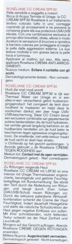 Uriage Roséliane Cc Crème Spf30 -Poeder and Foundation Winkel 356x1200 1