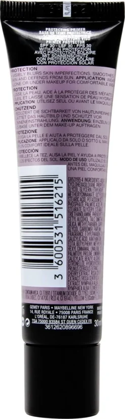 Maybelline Facestudio Primer - Protecting Primer SPF30 - 30ml 10 Maybelline Facestudio Primer - Protecting Primer SPF30 - 30ml -Poeder and Foundation Winkel 358x1200