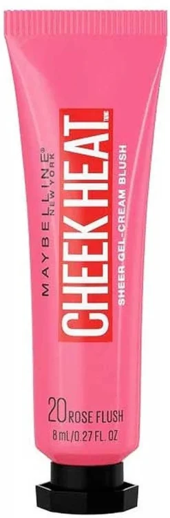 Maybelline Cheek Heat Cream Blush - 20 Rose Flash -Poeder and Foundation Winkel 395x1200
