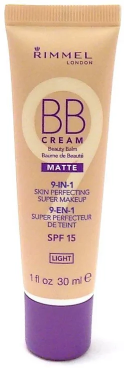 Rimmel London BB Cream 9-in-1 Matte Skin Perfecting Super Makeup - Light - BB Cream -Poeder and Foundation Winkel 406x1200 1