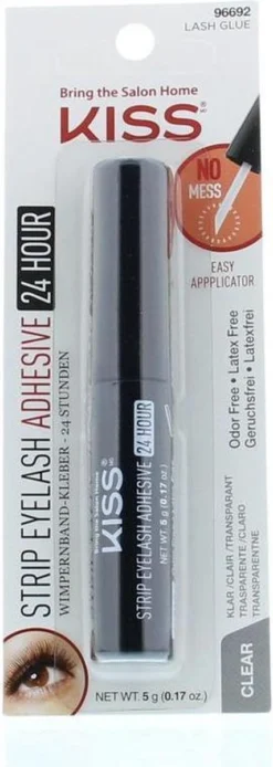 KISS - Strip Eyelash Adhesive 24 Hour Clear -Poeder and Foundation Winkel 427x1200 3