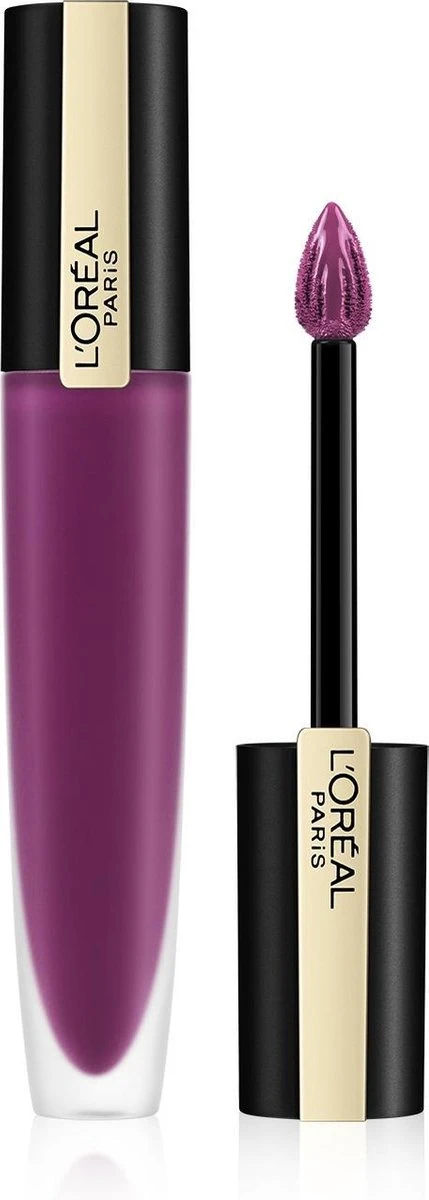 L'Oréal Paris Rouge Signature Lippenstift - 104 I Rebel - Paars - Matte Vloeibare Lipstick 11 L'Oréal Paris Rouge Signature Lippenstift - 104 I Rebel - Paars - Matte Vloeibare Lipstick - Afbeelding 11