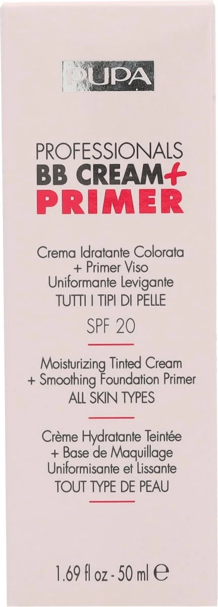 Pupa Milano Professionals BB Cream + Primer - 002 Sand 2 Pupa Milano Professionals BB Cream + Primer - 002 Sand - Afbeelding 2