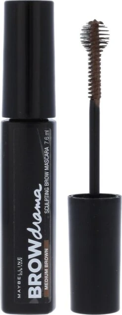 Maybelline Brow Drama - Medium Brown - Bruin - Wenkbrauwmascara -Poeder and Foundation Winkel 467x1200 2