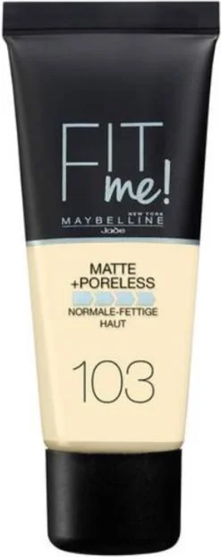 Maybelline Fit Me Matte & Poreless Foundation - 103 Pure Ivo - 30 Ml 20 Maybelline Fit Me Matte & Poreless Foundation - 103 Pure Ivo - 30 Ml -Poeder and Foundation Winkel 478x1200
