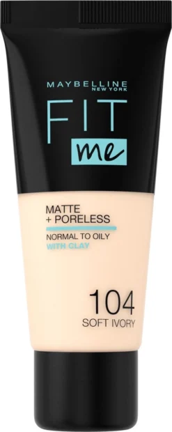 Maybelline Fit Me Matte & Poreless Foundation - 104 Soft Ivory -Poeder and Foundation Winkel 478x1200 3