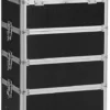 XXL PRO Visagie Beauty Case Koffer Trolley - Nagelkoffer Op Wielen Voor Makeup Of Cosmetica - Grote Uitklapbare Opbergsysteem Nagel Styliste Kapster - Zwart