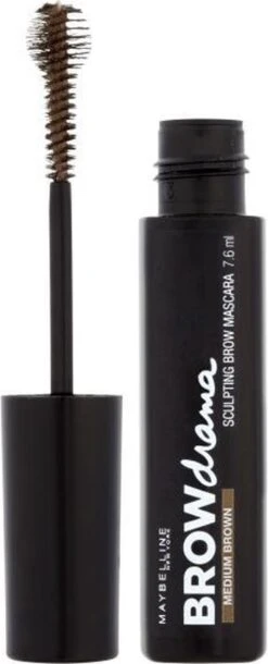 Maybelline Brow Drama - Medium Brown - Bruin - Wenkbrauwmascara -Poeder and Foundation Winkel 486x1200 4