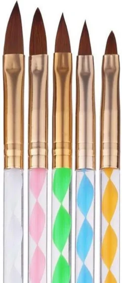 Evvie Acryl Penselen Voor Kunstnagels En Nailart - Set Van 5 -Poeder and Foundation Winkel 519x1200