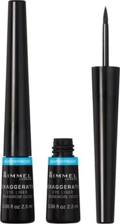Rimmel London Rimmel Exaggerate Waterproof - Zwart - Eyeliner -Poeder and Foundation Winkel 646x1200