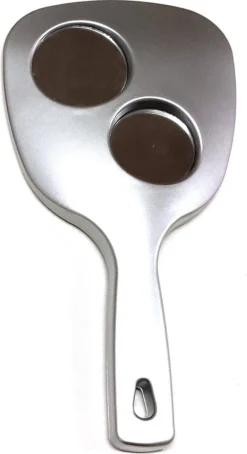 Handspiegel Trio - Spiegel Ø 13,5 Cm - 1X 3X & 5X Vergrotend - Zilver - Afmeting: 25 X 13,3 Cm. -Poeder and Foundation Winkel 653x1200 3