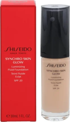 Shiseido Synchro Skin Glow Luminizing Fluid Foundation - N3 Neutral - 30 Ml - Foundation -Poeder and Foundation Winkel 697x1200