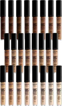 NYX Professional Makeup - Can't Stop Won't Stop Concealer - Caramel -Poeder and Foundation Winkel 711x1200